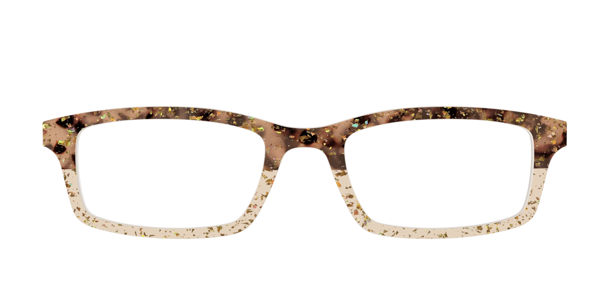 The Khaki Tortoise Crystal Split with Gold Flakes
