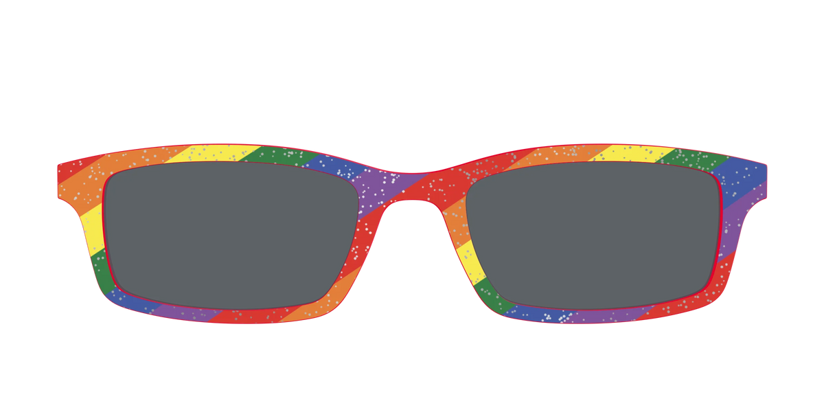The Polarized Traditional Pride Flag Glitter Sun Top